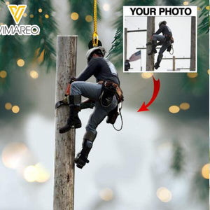 PERSONALIZED LINEMAN HANGING ORNAMENT CHRISTMAS NOV-QH26