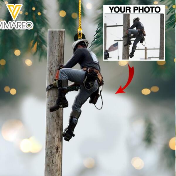 PERSONALIZED LINEMAN HANGING ORNAMENT CHRISTMAS NOV-QH26