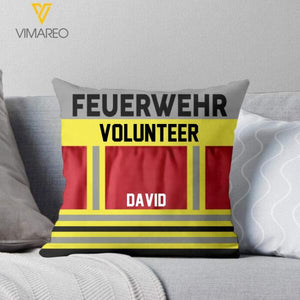 PERSONALIZED GERMAN FIREFIGHTER PILLOW PRINTED DEC-HQ01