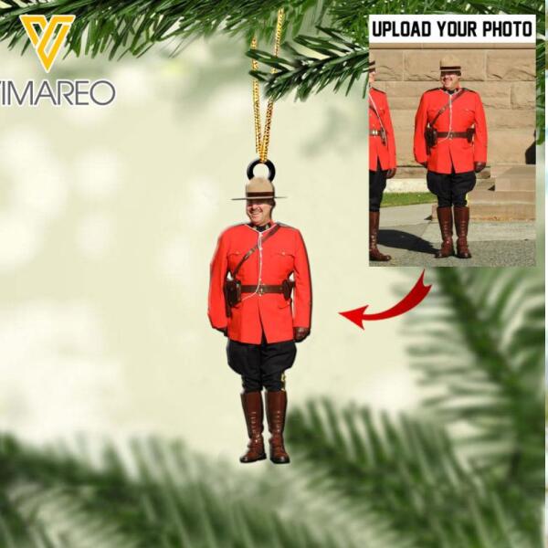 PERSONALIZED CANADIAN POLICE HANGING ORNAMENT CHRISTMAS DEC-MQ02