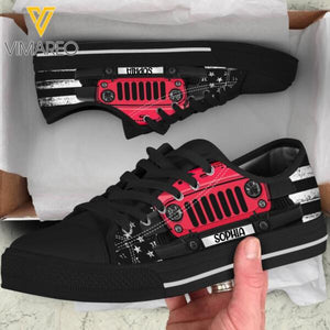 PERSONALIZED JEEP  LOW TOP SHOES TNDT0212
