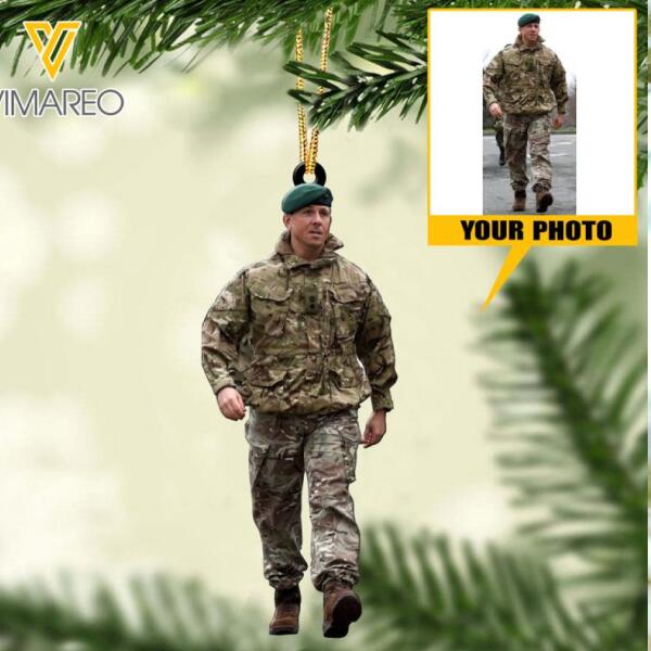 PERSONALIZED BRITISH SOLDIER HANGING ORNAMENT CHRISTMAS DEC-LN02