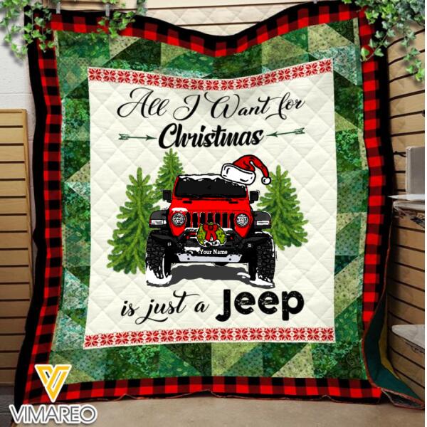 DH Personalized Jeep Quilt Printed  DEC-MA02