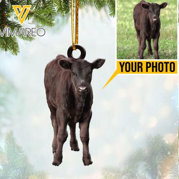 PERSONALIZED ANGUS CATTLE HANGING ORNAMENT CHRISTMAS DEC-HQ03