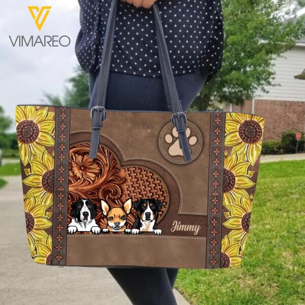 PERSONALIZED DOG LEATHER BAG TNVQ