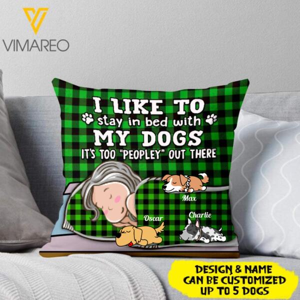 PERSONALIZED DOG NUMBER PILLOW PRINTED DEC-QH04