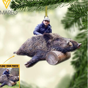 PERSONALIZED BOAR HUNTING HANGING ORNAMENT CHRISTMAS DEC-DT06