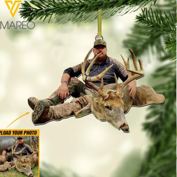 PERSONALIZED DEER HUNTING HANGING ORNAMENT CHRISTMAS DEC-DT06