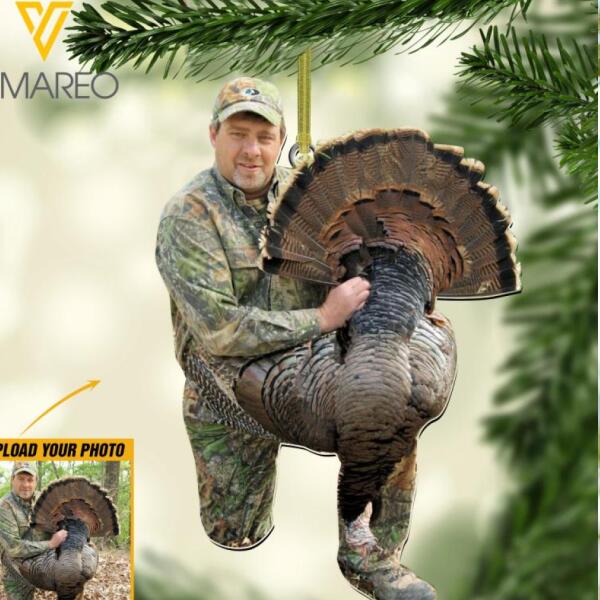 PERSONALIZED TURKEY HUNTING HANGING ORNAMENT CHRISTMAS DEC-DT06
