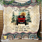DH Personalized Jeep Quilt Printed  DEC-MA06
