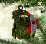 PERSONALIZED CANADIAN SOLDIER HANGING ORNAMENT CHRISTMAS DEC-QH06
