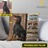 PERSONALIZED DOBERMAN DOG PILLOW PRINTED DEC-DT07