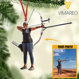 PERSONALIZED ARCHERY PHOTO HANGING ORNAMENT QTDT0812