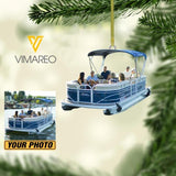 PERSONALIZED Pontoon PHOTO HANGING ORNAMENT DEC-HC08
