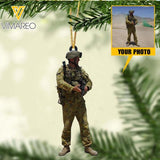 PERSONALIZED AUSTRALIAN SOLDIER  PHOTO HANGING ORNAMENT DEC-LN08