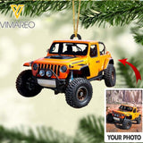PERSONALIZED JEEP PHOTO HANGING ORNAMENT DEC-QH09