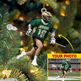 PERSONALIZED Lacrosse PHOTO HANGING ORNAMENT DEC-MA09