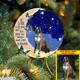 DH PERSONALIZED BOXER DOG PHOTO HANGING ORNAMENT DEC-MA09