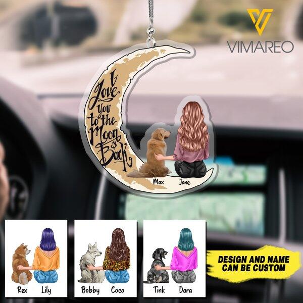 CUSTOMIZED GIRL AND DOG ORNAMENT