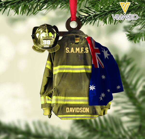 PERSONALIZED Australian Fire Department HANGING ORNAMENT CHRISTMAS NOV-MA10