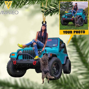 PERSONALIZED JEEP HANGING ORNAMENT CHRISTMAS NOV-LN26