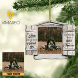 PERSONALIZED IF LOVE COULD HAVE SAVED YOU YOU WOULD HAVE LIVED FOREVER MOTOCROSS COUPLE PHOTO HANGING ORNAMENT QTHC1012