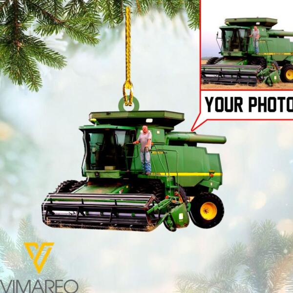 PERSONALIZED FARMER PHOTO HANGING ORNAMENT DEC-HQ10