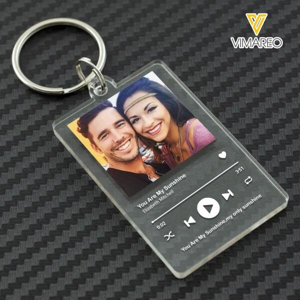 PERSONALIZED COUPLE PHOTO KEYCHAIN PRINTED DEC-HQ10