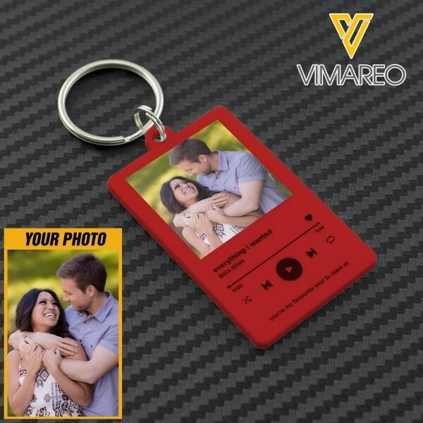 PERSONALIZED COUPLE PHOTO KEYCHAIN PRINTED DEC-DT10