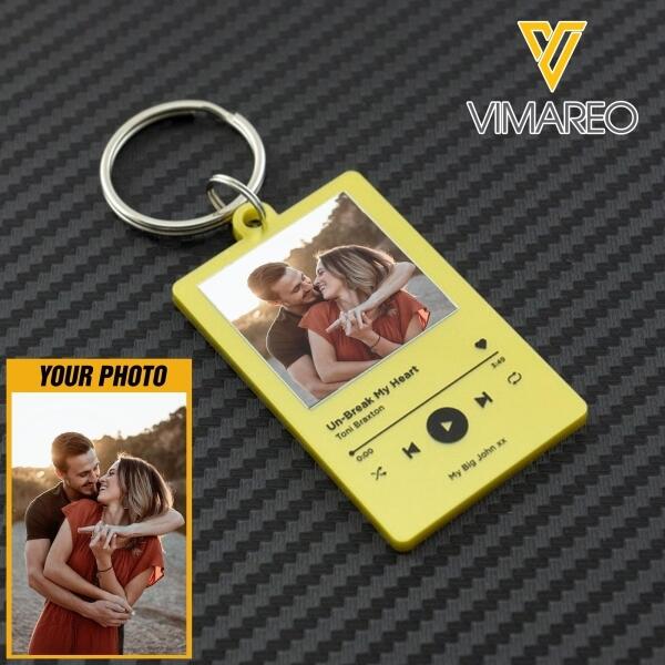 PERSONALIZED COUPLE PHOTO KEYCHAIN PRINTED DEC-DT10