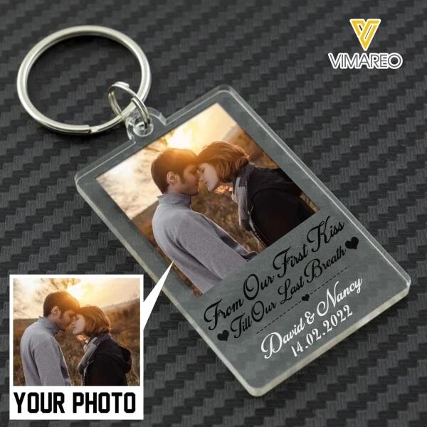 PERSONALIZED COUPLE PHOTO KEYCHAIN PRINTED DEC-QH10