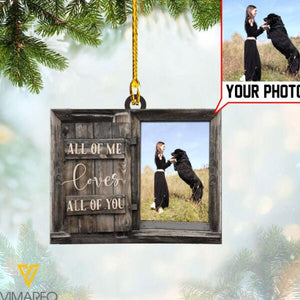 DH PERSONALIZED DOG GIRL PHOTO HANGING ORNAMENT DEC-HQ10