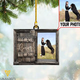 DH PERSONALIZED DOG GIRL PHOTO HANGING ORNAMENT DEC-HQ10