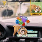 PERSONALIZED BULLDOG PHOTO HANGING ORNAMENT QTDT1312
