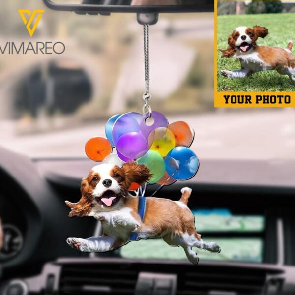 PERSONALIZED Charles Spaniel PHOTO HANGING ORNAMENT QTDT1312