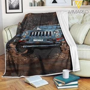Personalized Jeep Quilt Blanket Printed  DEC-HC16