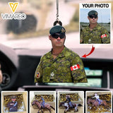 PERSONALIZED CANADIAN SOLDIER CAR HANGING ORNAMENT DEC-QH22