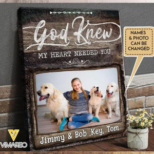 Personalized Dog In My Heart Canvas Printed DEC-HQ21