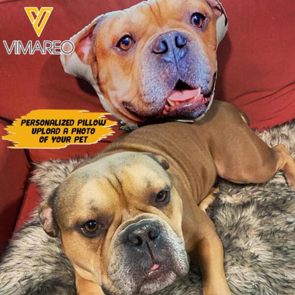 PERSONALIZED DOG SHAPE 2 SIDE PILLOW QTDT2412