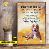 DH Personalized Pitbull Dog Photo Canvas Printed DEC-MQ28