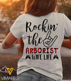 Personalized Rockin' The Arborist Wife Life Tshirt Printed DEC-MQ29