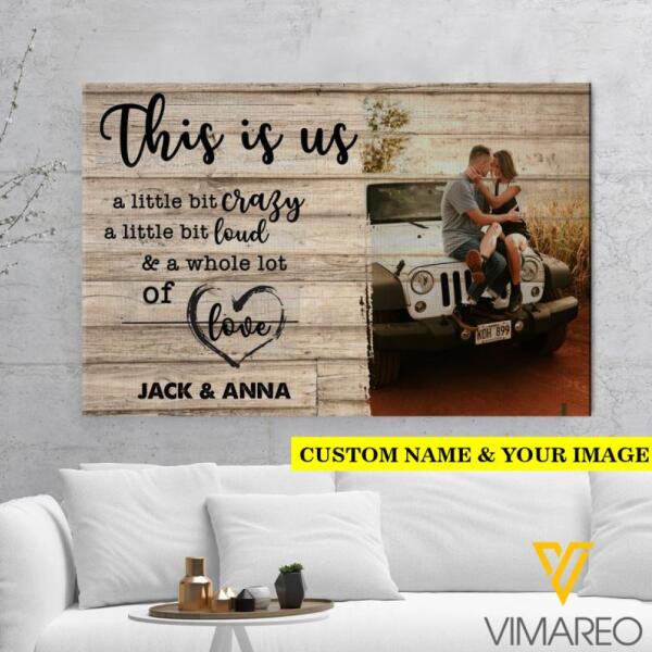 Personalized This Is Us Jeep Couple Photo Canvas Printed TNMQ3112