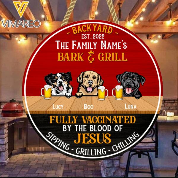 Personalized Dog Wood Sign Printed 22JAN-DT04