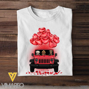 Personalized Jeep Dog Tshirt Printed 22JAN-LN05