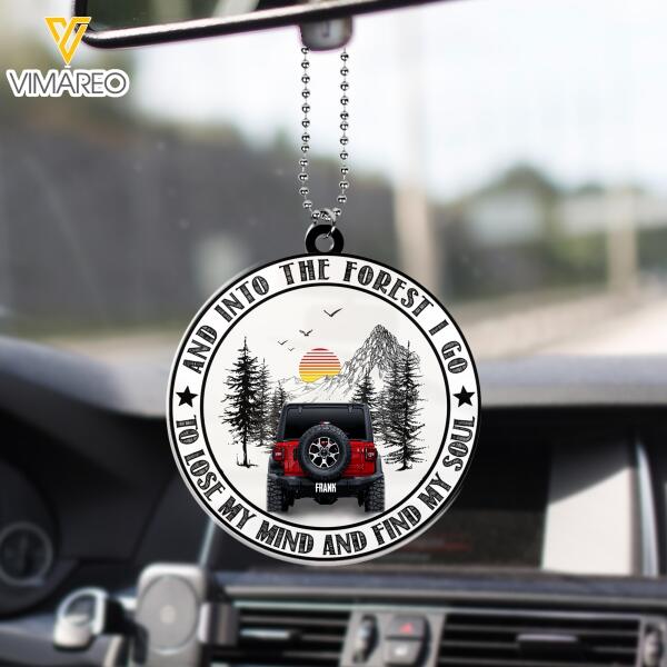 PERSONALIZED INTO THE FOREST JEEP BACK CAR HANGING ORNAMENT TNTN0701