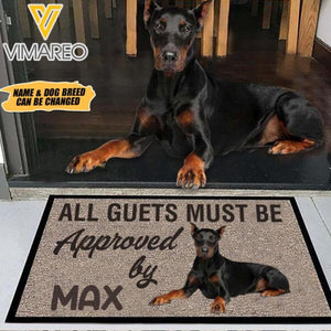 PERSONALIZED ALL GUETS MUST BE APPROVED BY DOBERMAN DOORMAT QTTN1301