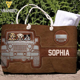 PERSONALIZED JEEP DOG TOTE BAG 22JAN-MQ17
