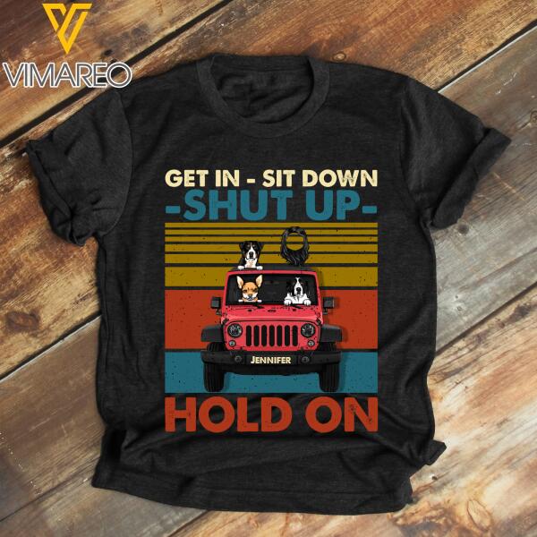 Personalized Jeep Dog Tshirt Printed 22JAN-DT20