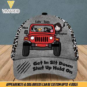 Personalized Jeep Dog Peaked Cap 22JAN-LN20