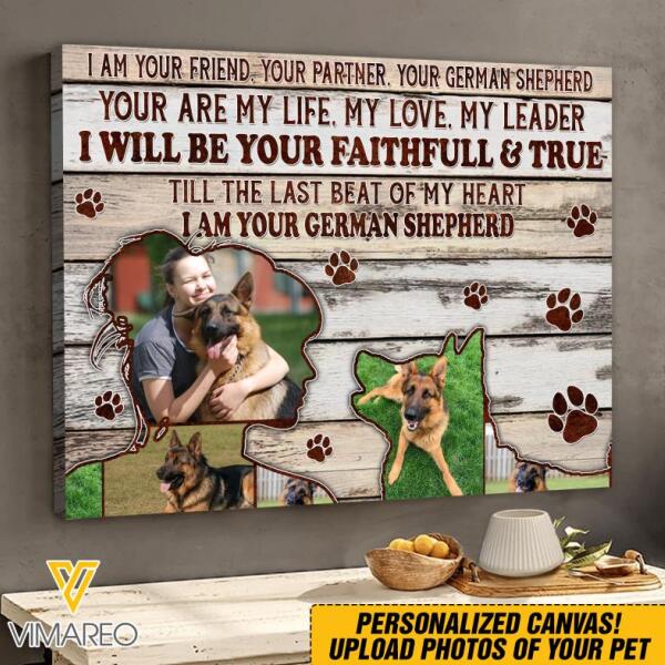 Personalized German Shepherd Dog Canvas Printed 22FEB-DT11